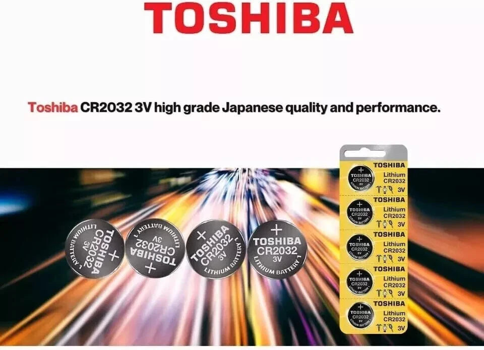 Lot x 100 Toshiba CR2032 Fresh Date Stock CR2032 2032 Lithium 3V New Batteries