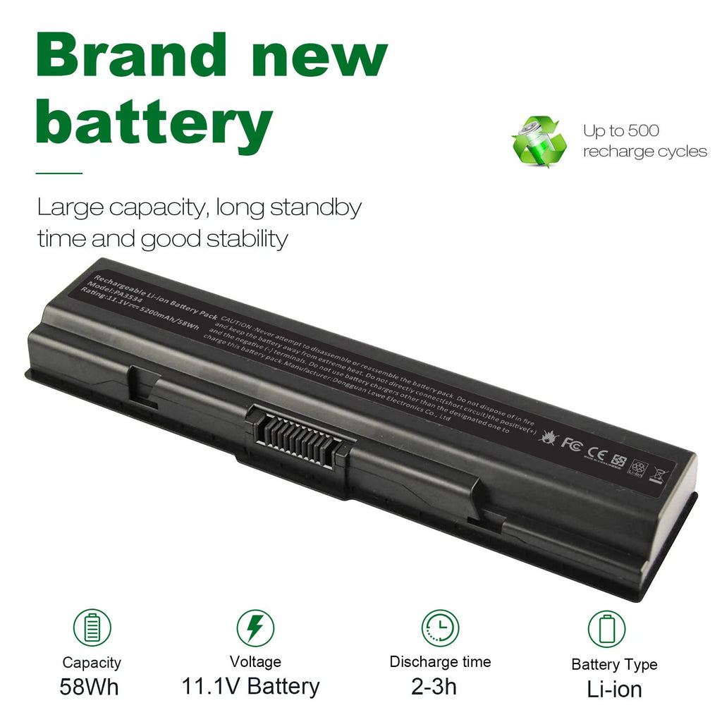 6Cell Battery for Toshiba Satellite L305D-S5974 TS-A200 L300 PA3534U-1BRS Laptop