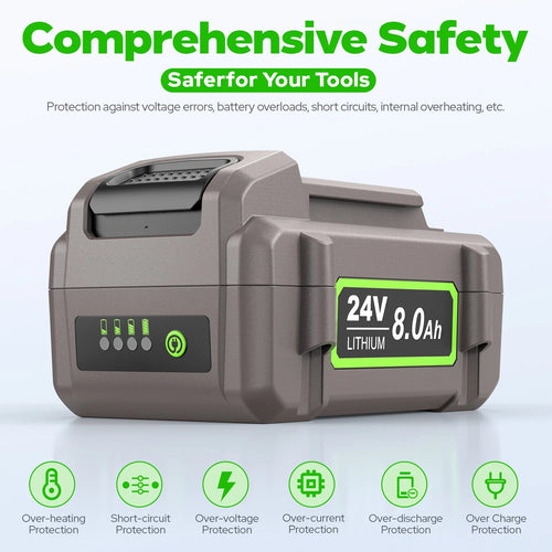 1-2X 24V 8.0Ah Replacement Battery For Flex 24 Volt Cordless Tool FX0221-1 NEW