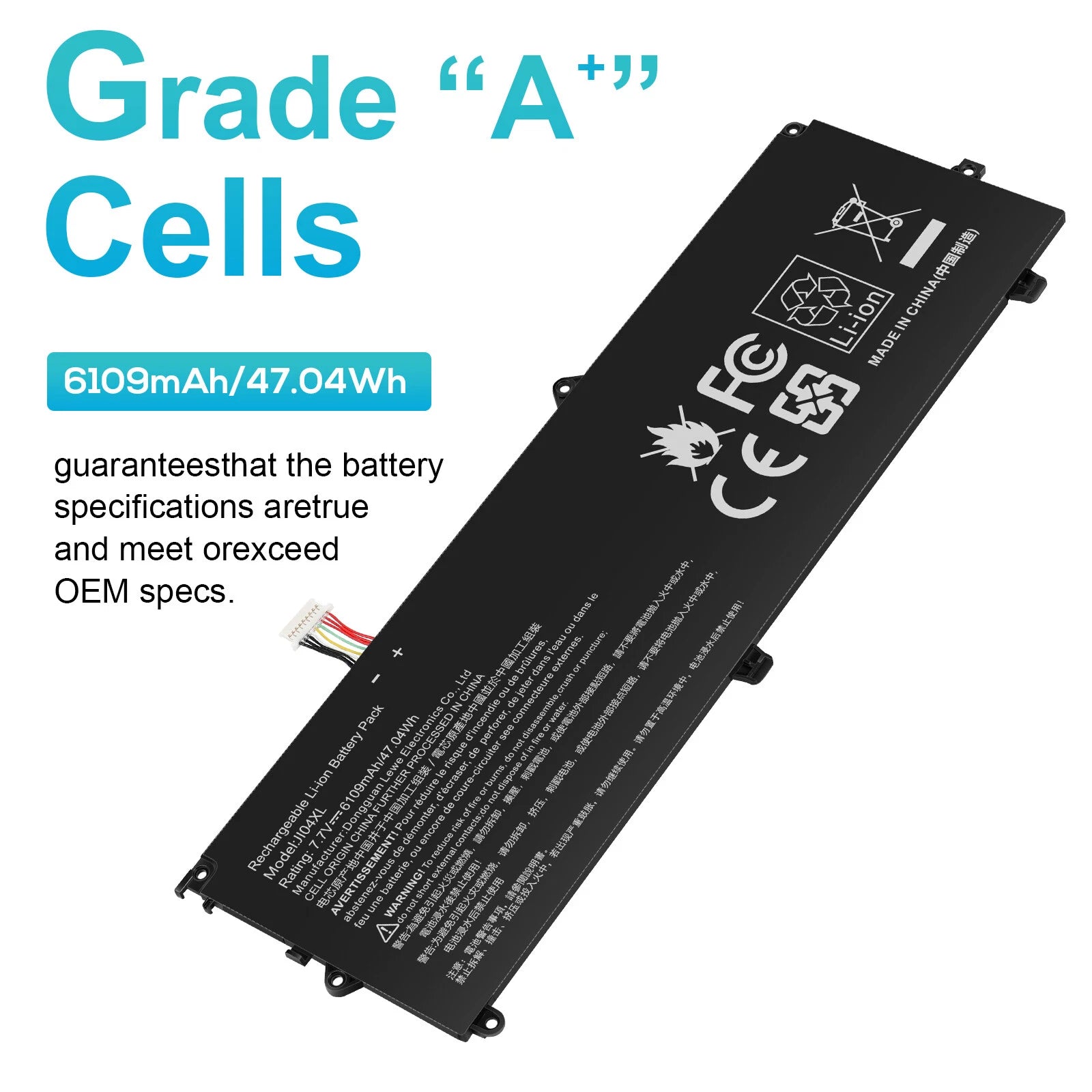 ?JI04XL Battery For HP Elite X2 1012 G2-1LV76EA HSN-I07C 901247-855 HSTNN-UB7E