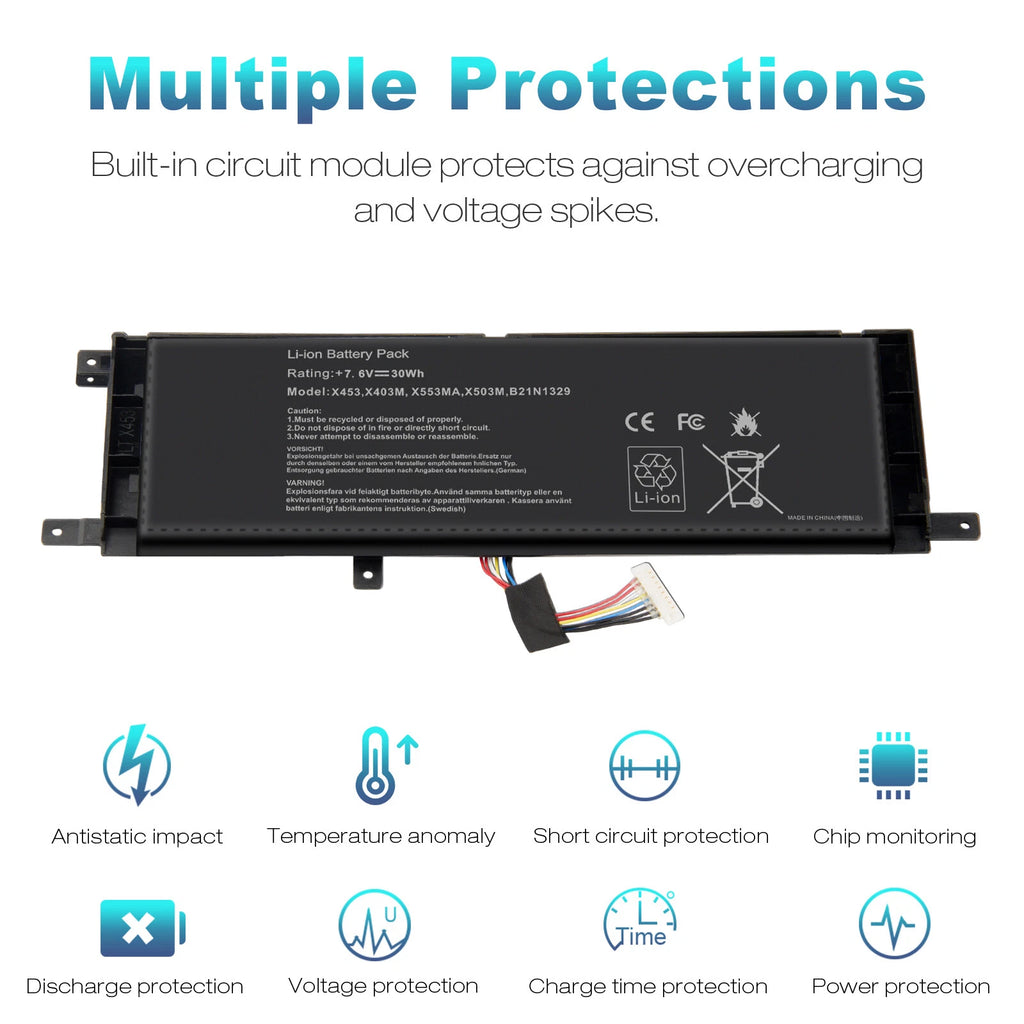4Cell B21N1329 Battery for ASUS D553M F453 F553 P553 X403 X403MA X453 X553 X553M