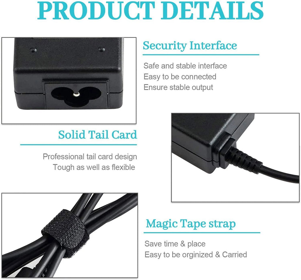 AC Adapter Charger For Dell Latitude 12 7202 7220 735 T03H001 Power Supply Cord