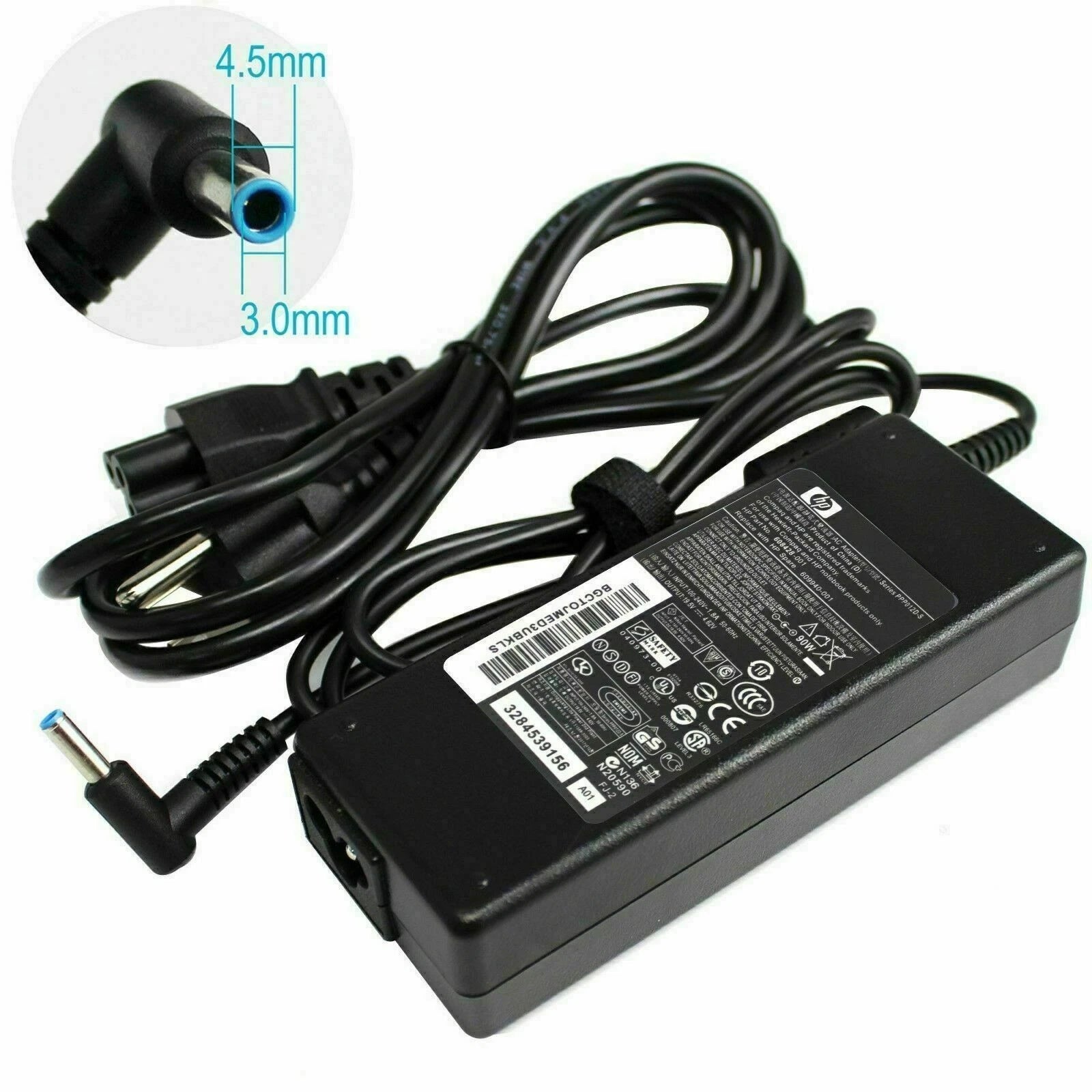 Genuine OEM 90W 19.5V 4.62A HP AC Adapter Charger 709986-003 710413-001 Blue Ti