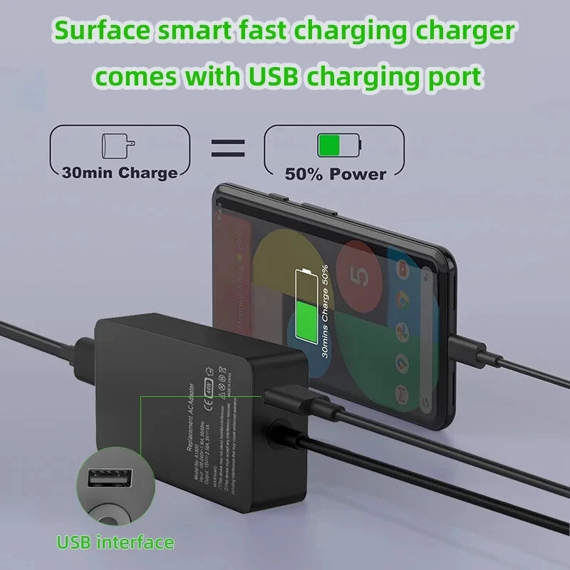 65W Power Supply Laptop AC Adapter Charger For Microsoft Surface Pro3 4 5 6 7+ 8