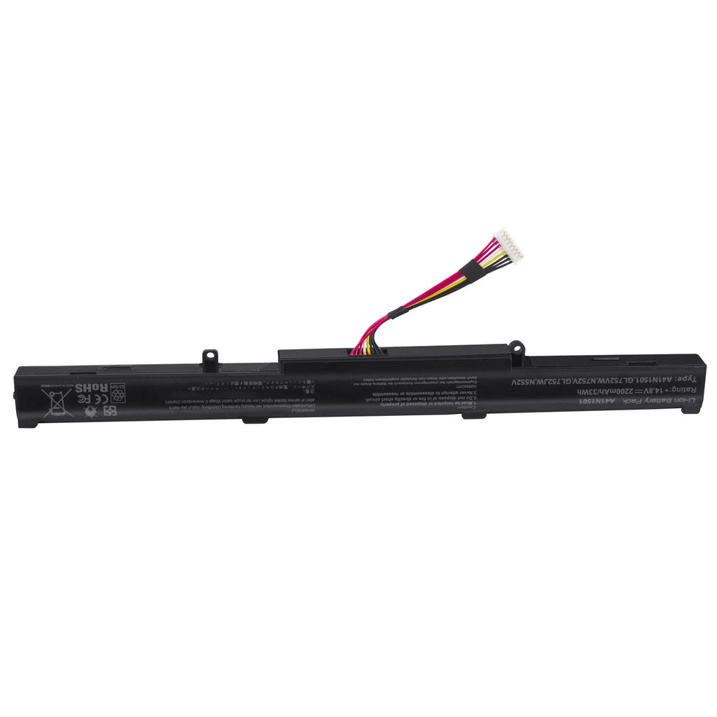 Battery A41N1501 For ASUS N552V N552VW N752 N752V N752VW GL752 GL752V US