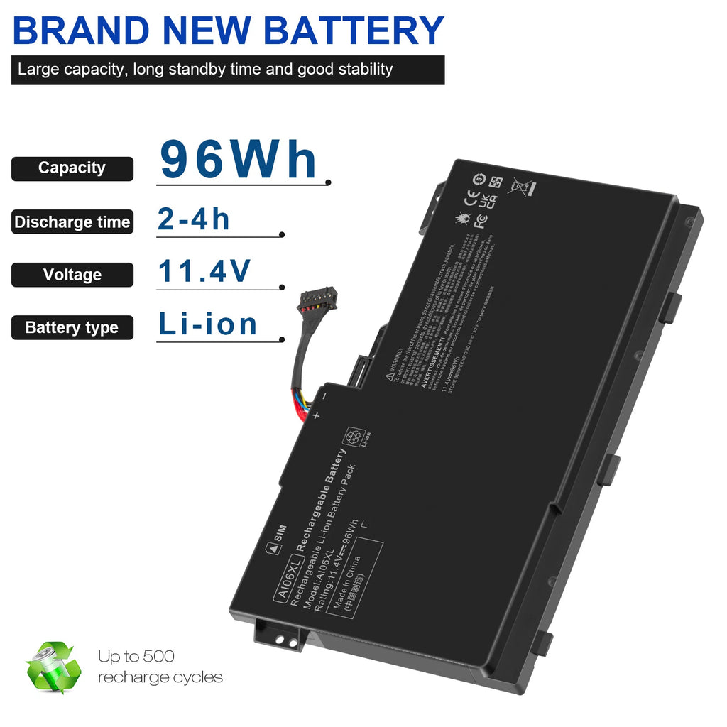 NEW 96Wh AI06XL Battery for HP ZBook 17 G3 Series 808451-001 HSTNN-LB6X