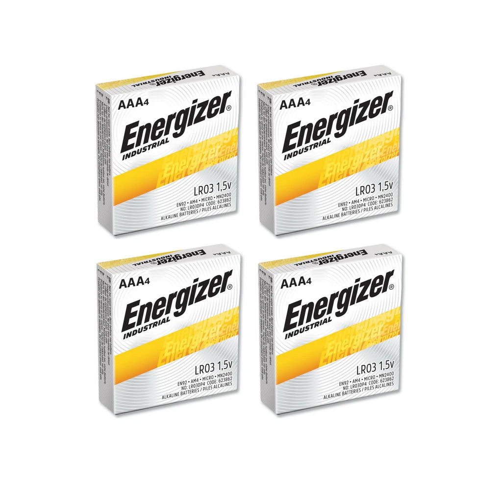 16 Energizer Industrial AAA Alkaline Batteries (EN92, LR03)