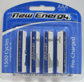 4 AAA Rechargeable Batteries NiMH 800mAh 1.2V 1500 Cycles New Energy