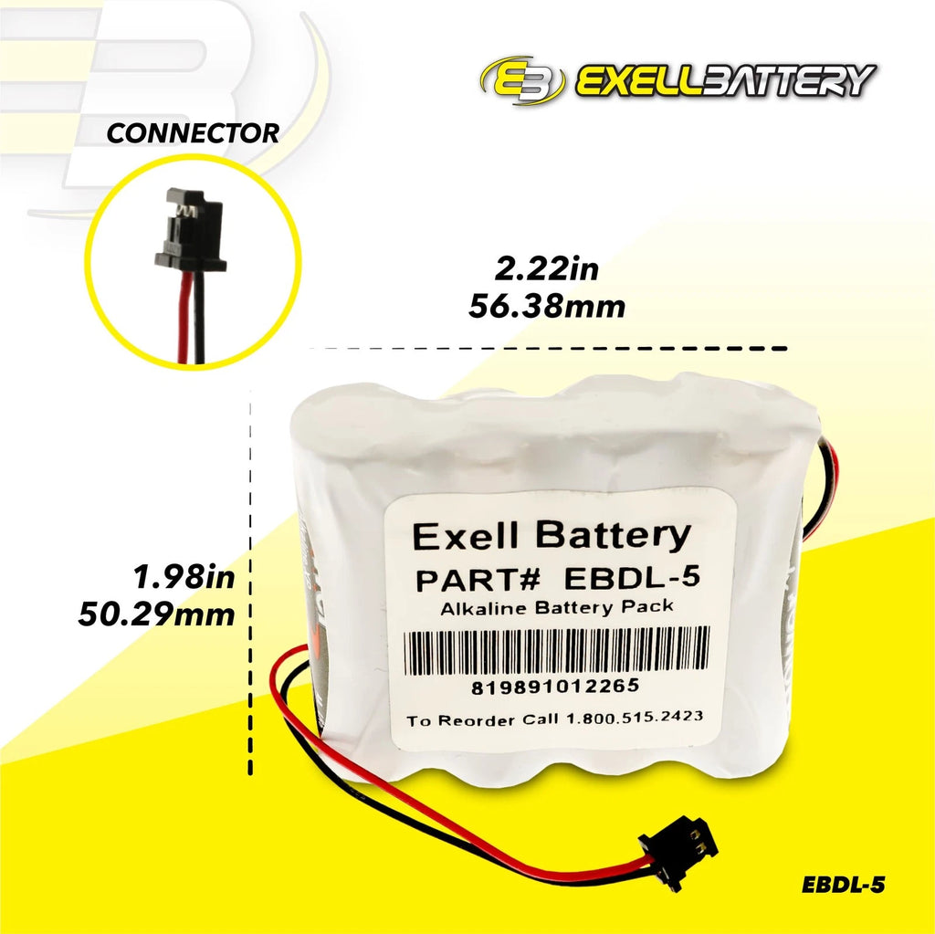 Exell Battery Door Lock 6V Battery Fits Saflok and Intellis S7400-12 USA SHIP