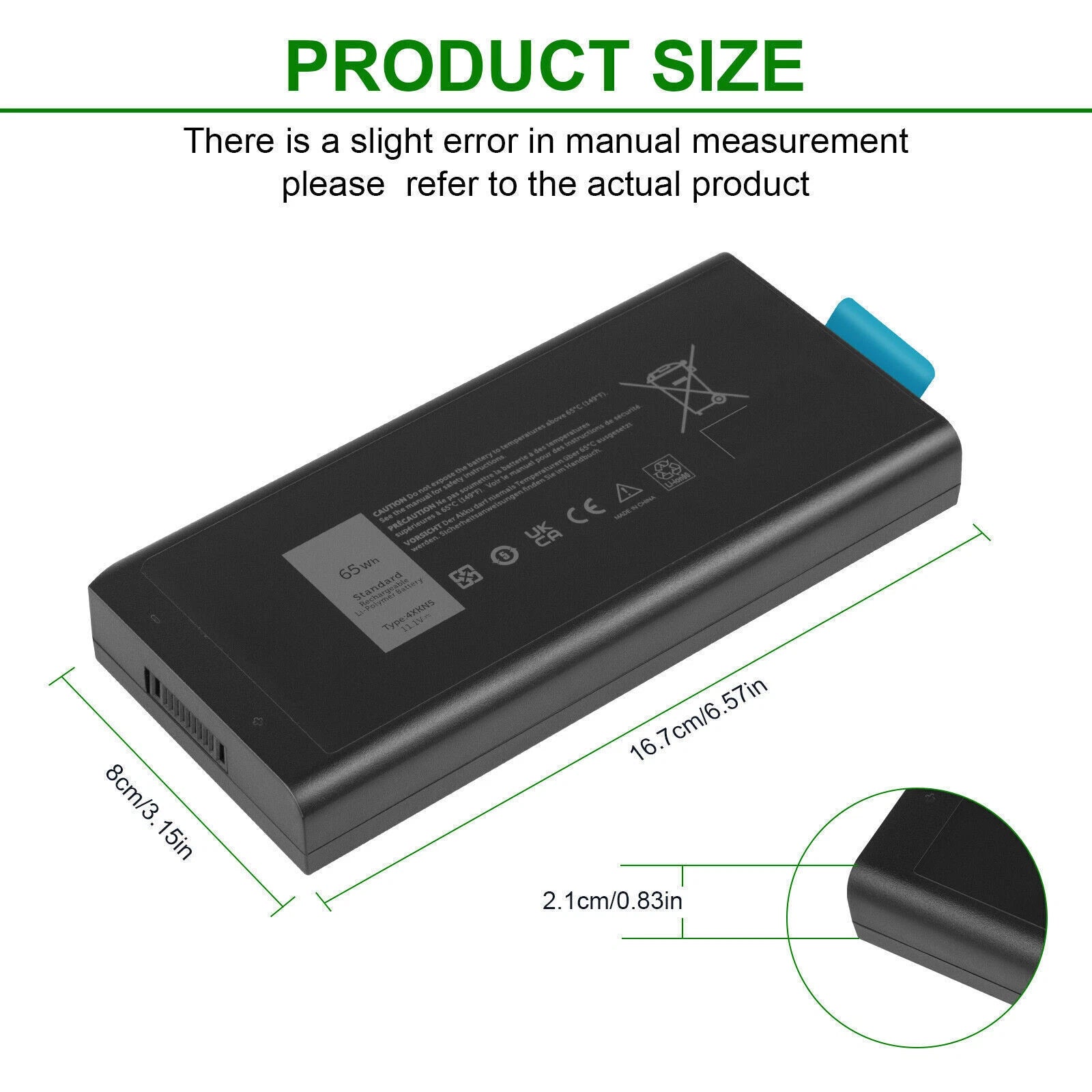 X8VWF Battery For DELL Latitude 14 Rugged 5414 5404 7414 7404 VCWGN 453-BBBE