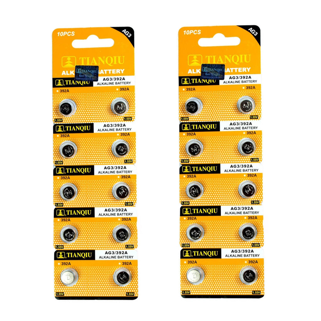100 PCS LR41 AG3 392 LR736 1.5V Alkaline Battery for Watch Remote