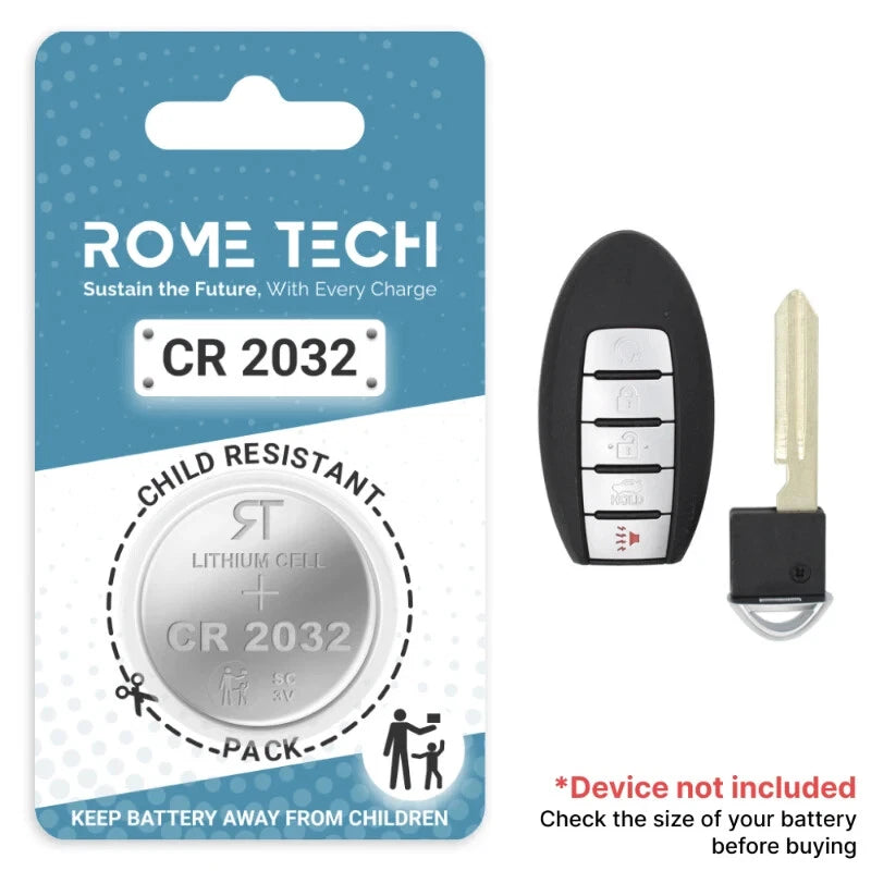 Key Fob Battery Replacement for Nissan Altima 2022 2021 2020 2019 2018 - 2007