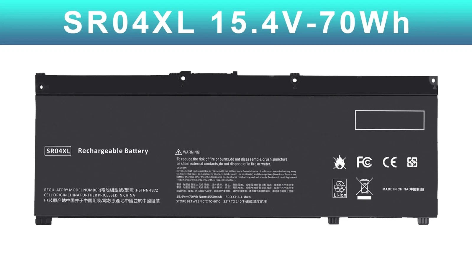 SR04 SR04XL Battery for HP Omen 15-CE 15-DC 15-dc0000 HSTNN-DB7W 917678-1B1 70Wh
