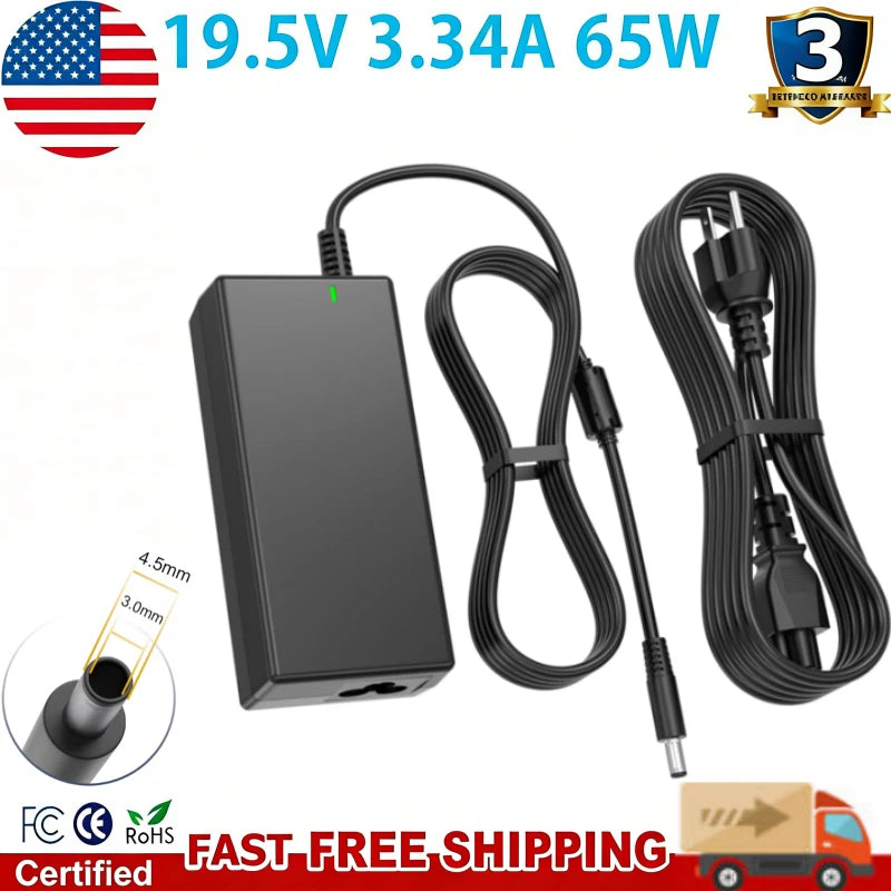 65W Laptop Charger Power Adapter for Dell Inspiron 11 13 14 15 17 3000 5000 7000