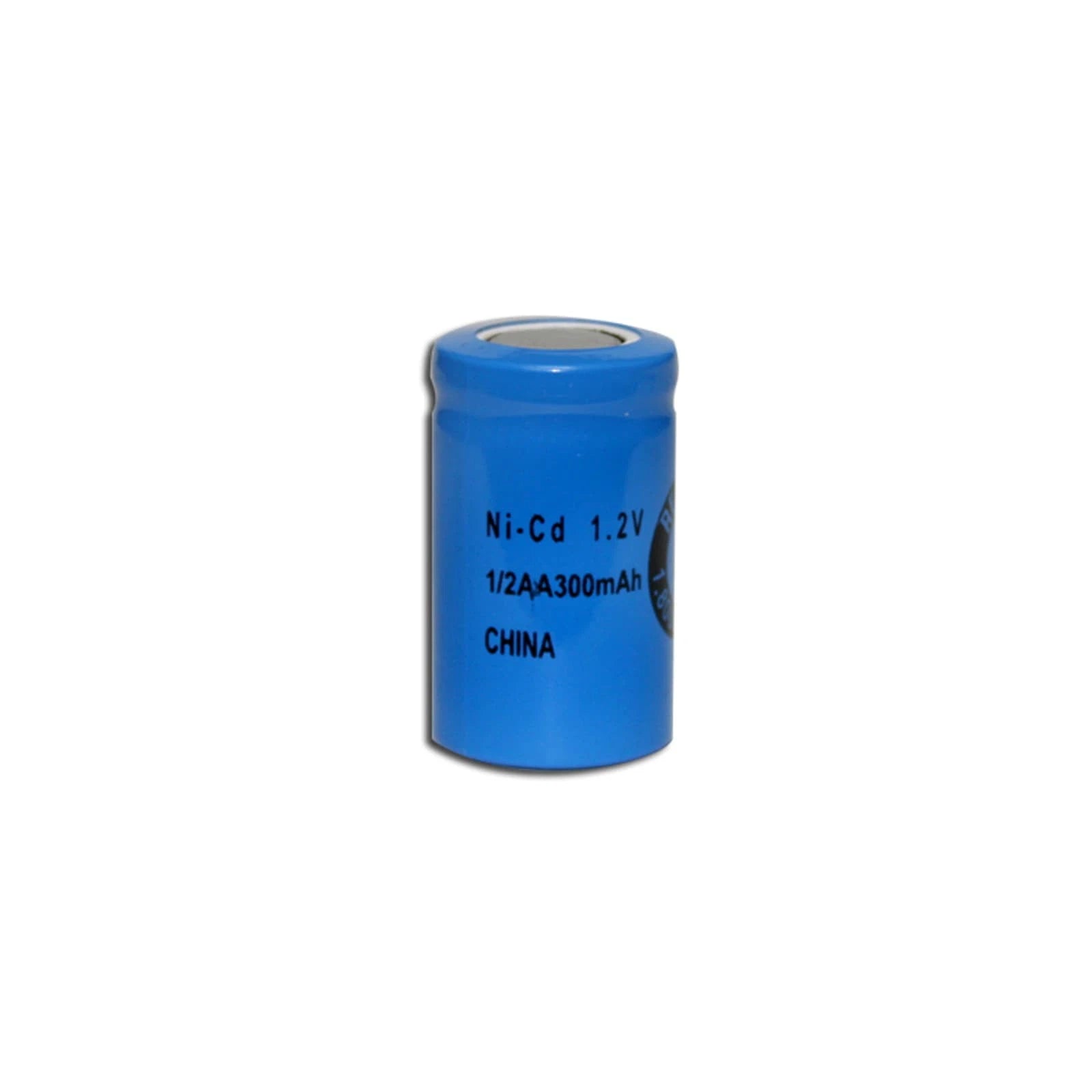 1/2AA Sz Rechargeable Battery 300mAh NiCd 1.2V Flat Top Cell