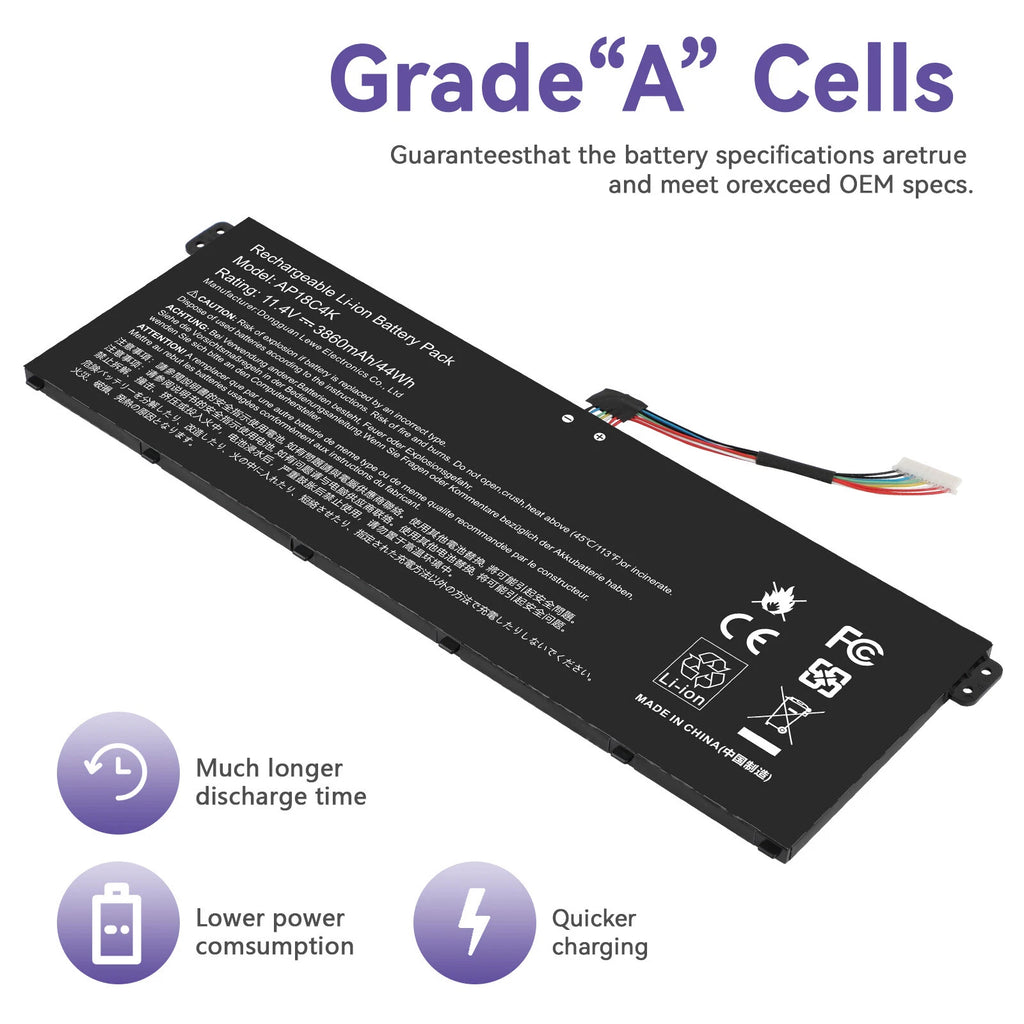 AP18C4K Battery for Acer Aspire 5 A515-43 A515-44G A515-54G 3ICP5/81/68 44Wh