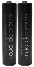 2 Panasonic Eneloop Pro AAA 950mAh NiMH Rechargeable Batteries