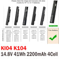 LOT KI04 Battery For HP Pavilion 14/15/17-AB000 HSTNN-LB6S 800049-001 14.8V 41Wh