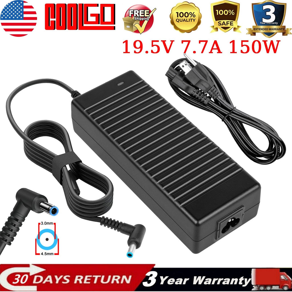 150W 19.5V Laptop Charger for HP Pavilion Gaming 15 17 AC Power Adapter 4.5*3.0