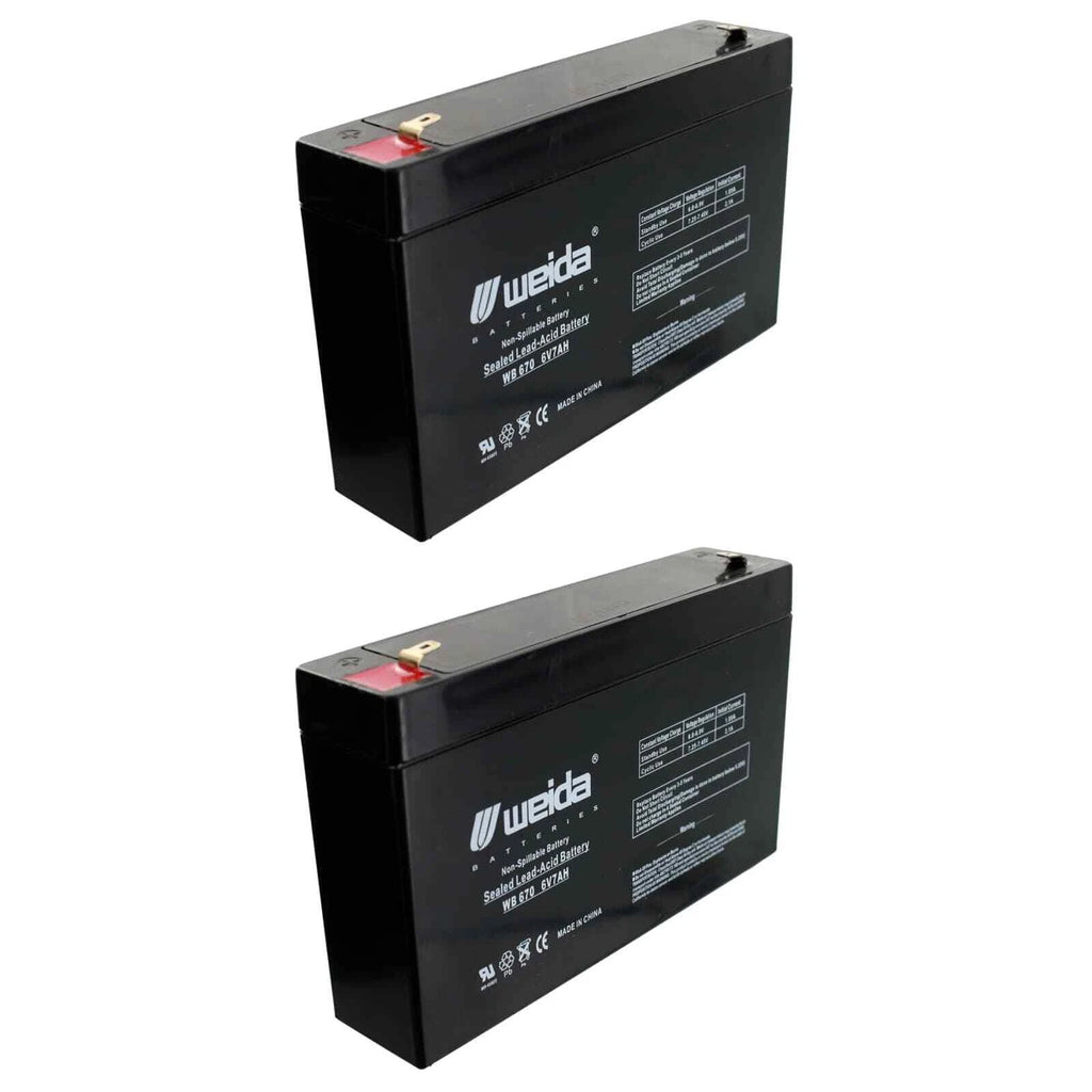 NEW 2PC 6V 7Ah SLA Battery WB670 SLA For UB670, PS670, D5734