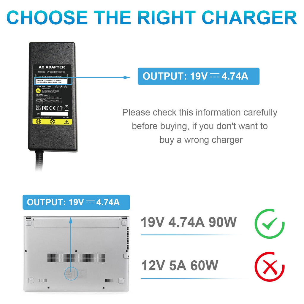 19V 4.74A AC Adapter Power Supply Charger for ASUS Delta ADP-90SB PA-1900-24 90W