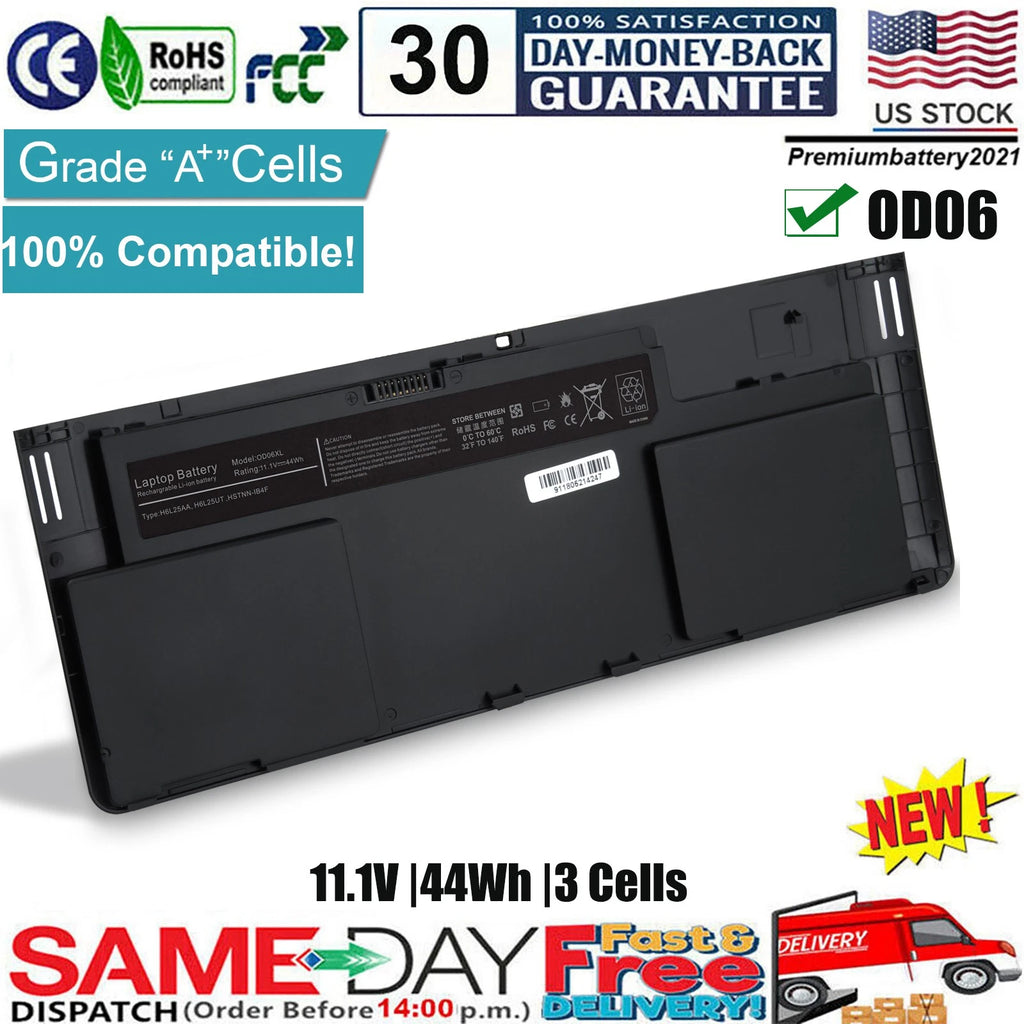 44Wh OD06 OD06XL Battery For HP Elitebook Revolve 810 G1 G2 G3 Series 698943-001