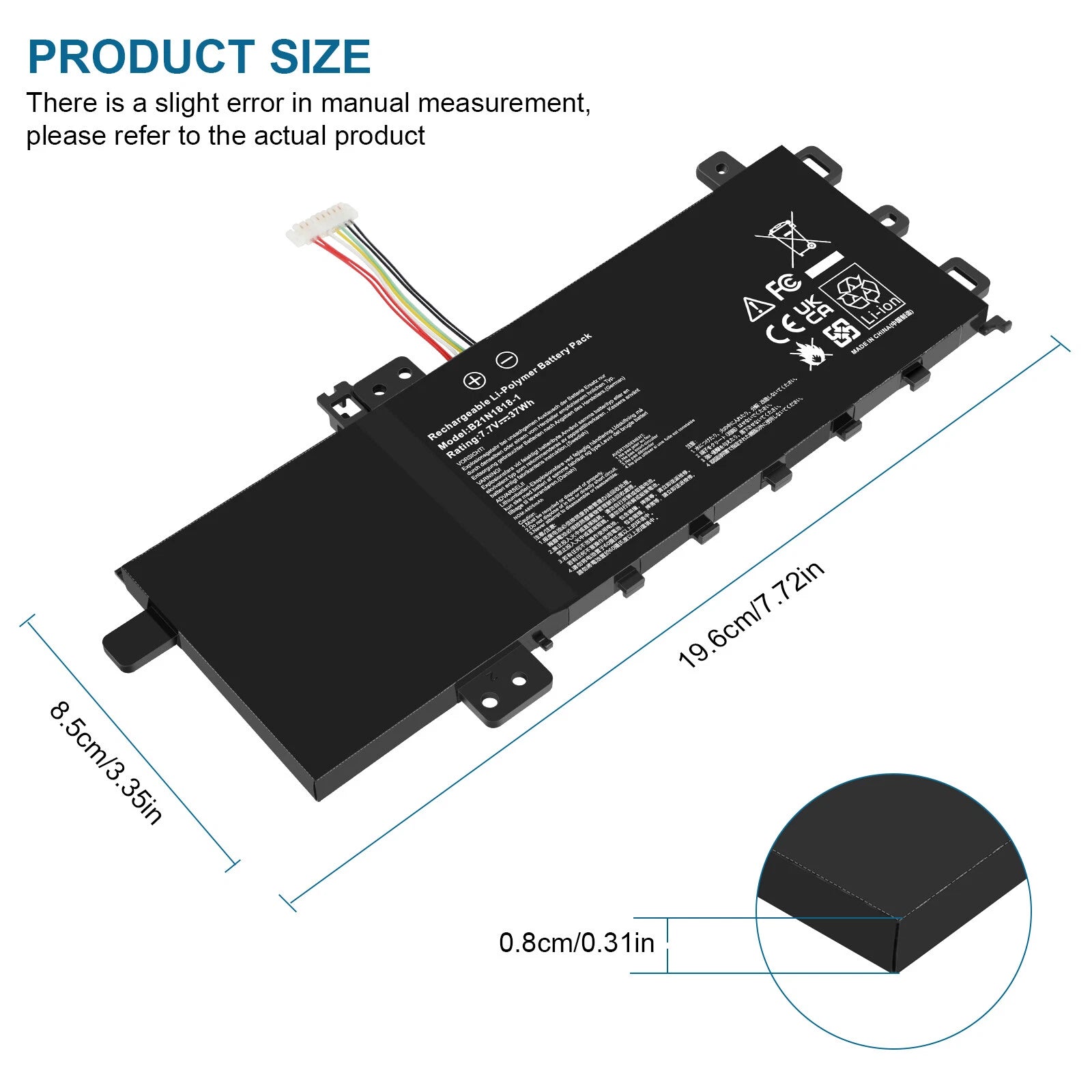 New C21N1818 B21N1818-1 Battery for Asus X512UF X512FB X512FA X712UA 2ICP7/54/83