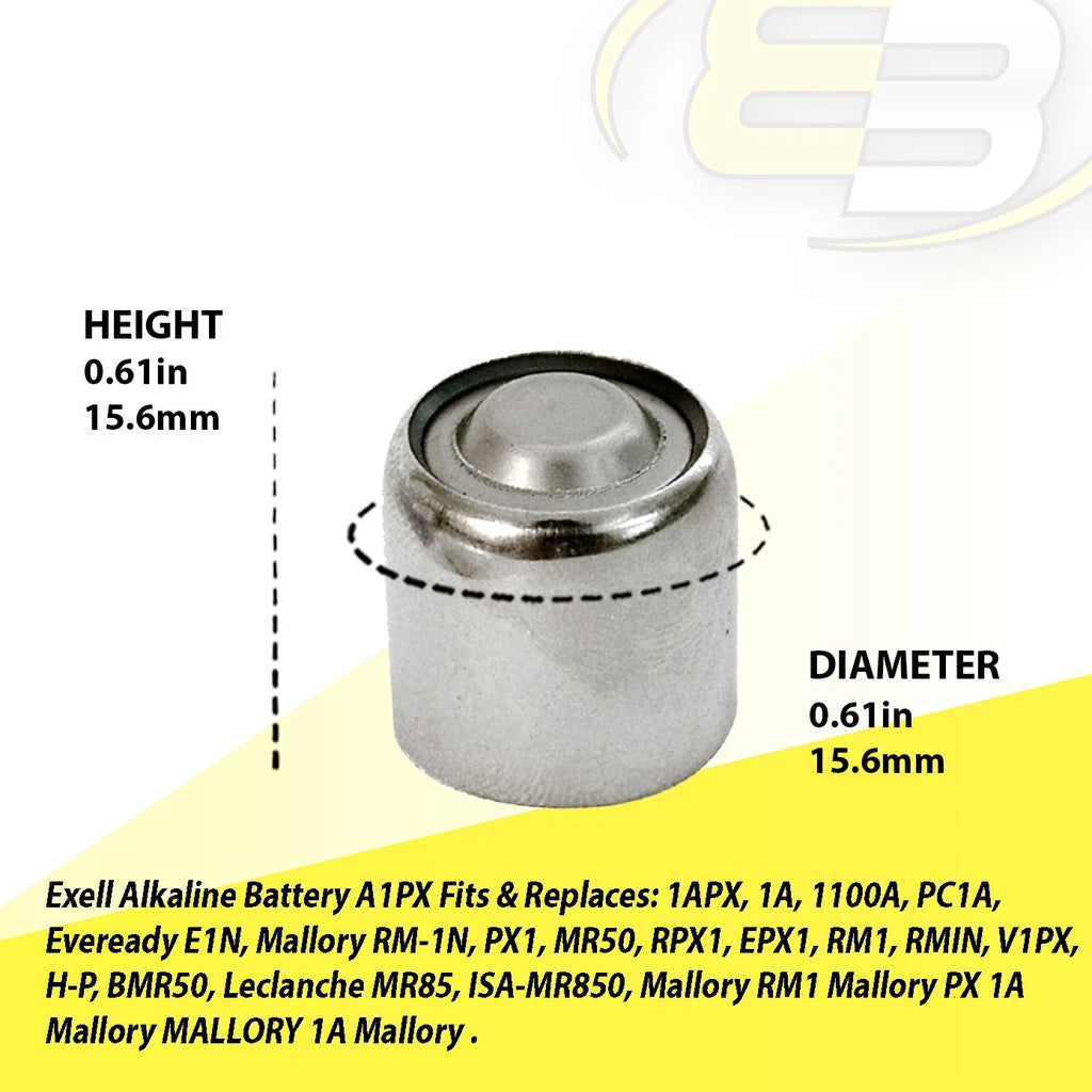 Exell Battery A1PX Battery Fits Leclanche ISA-MR850 MR85 MR8500 MR8504