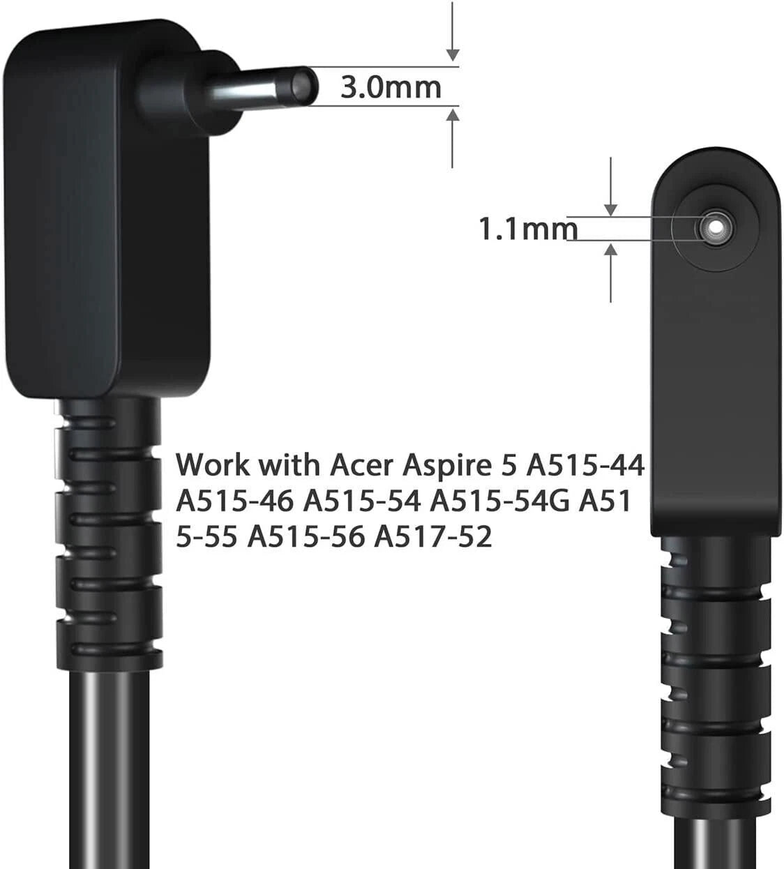45W Charger Adapter Laptop Power Supply For Acer Aspire A515-44 A515-56 A517-52