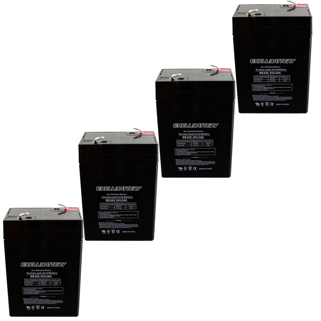 6V 4.5Ah Emergency Exit Lighting SLA Battery - PACK OF 4 BATTERIES