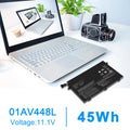 ?LOT 01AV448 01AV445 Battery For Lenovo ThinkPad E480 E485 E14 E15 L17L3P51 45WH