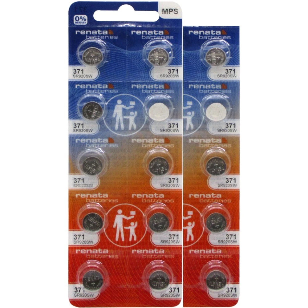 15 Original Renata SR920SW 371 Button Batteries