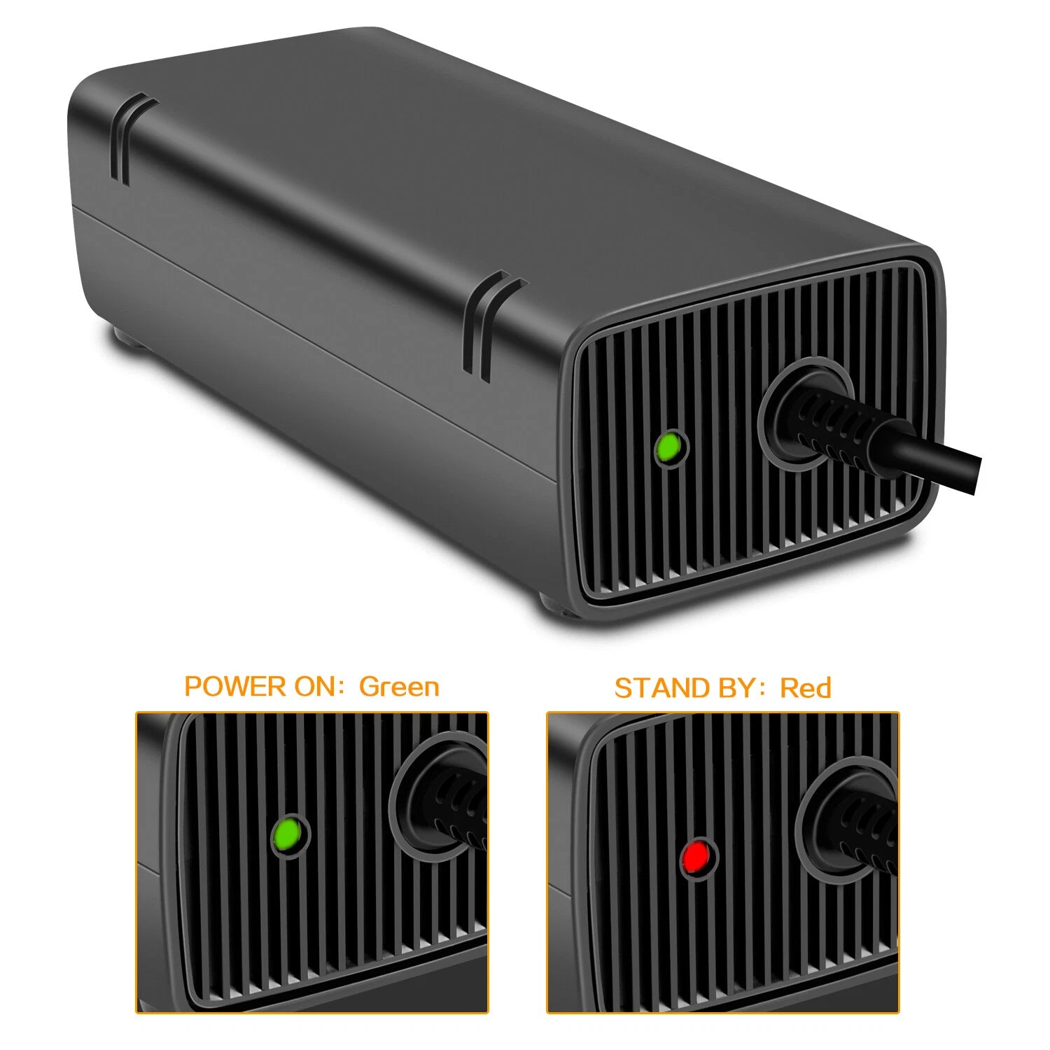 135W For Xbox 360 Slim Power Supply Adapter Box Replacement + Power Cord Cable