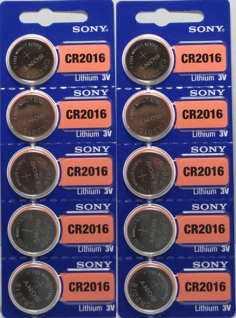 10 x SONY/MURATA CR2016 Lithium Battery 3V Exp 2032 Pack 10 pcs Coin Cell