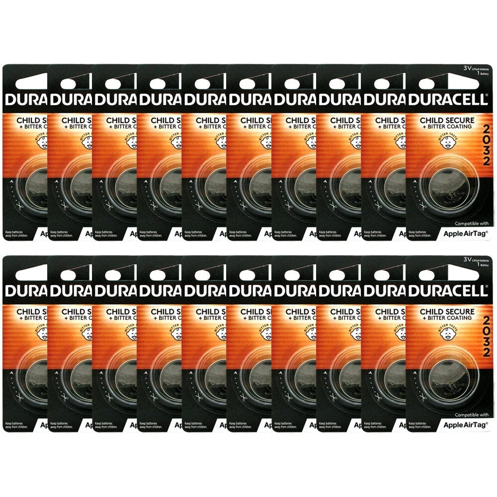 Duracell 2032 Lithium Button Cell Battery 20 Pack