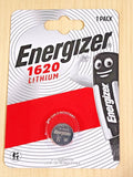 2 x ENERGIZER CR1620 3V Lithium Battery Coin Cell ECR1620 DL1620 EXP. 12/2033