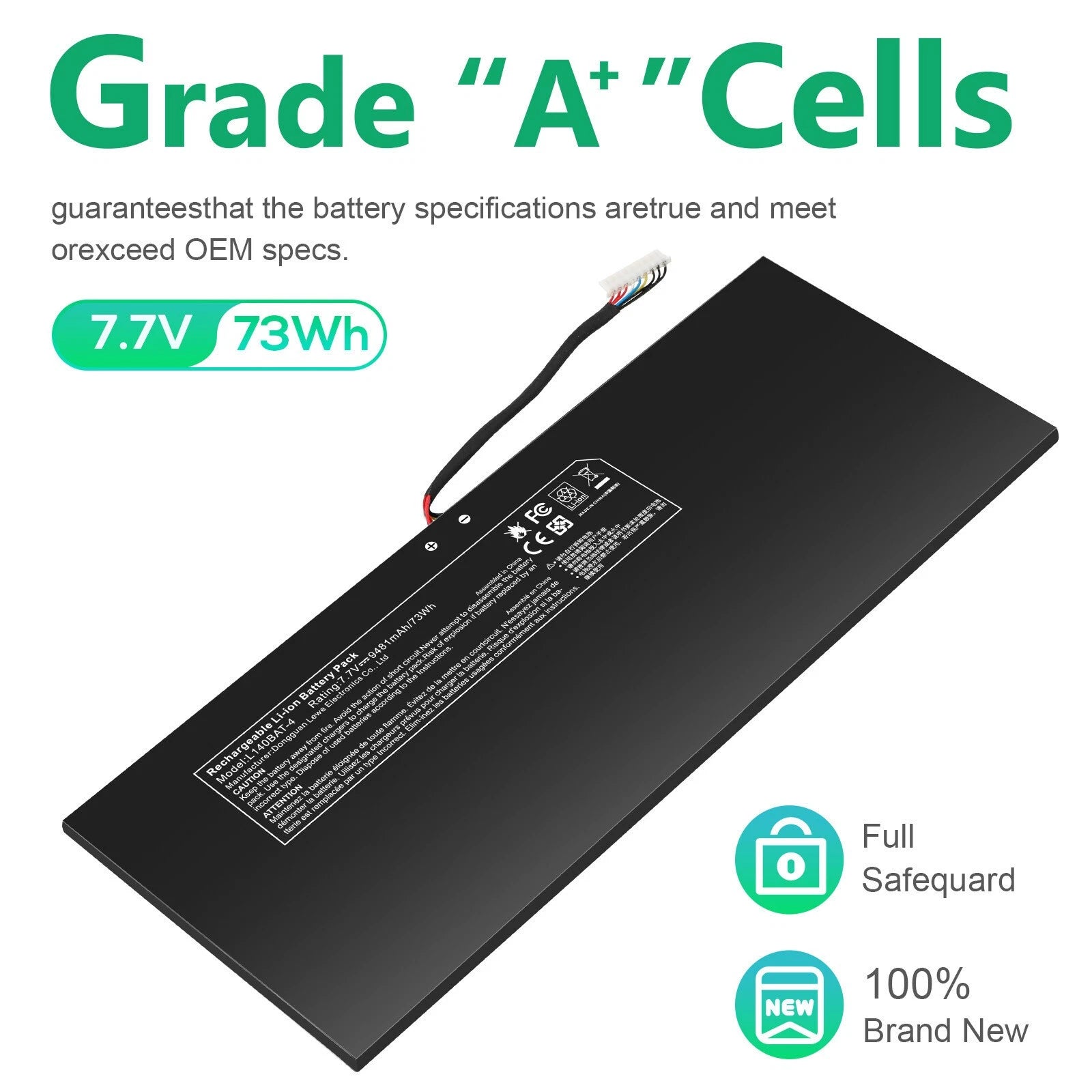 L140BAT-4 6-87-L140S-72B01 Battery For Lemp9 System76 Darter Pro 2021 L140CU