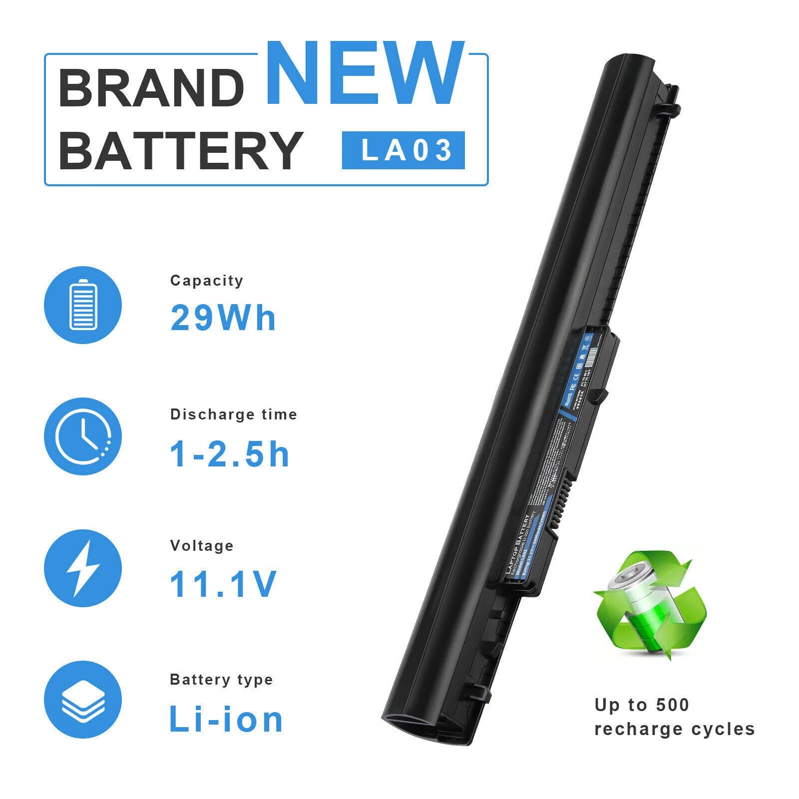 ??LOT OF Replace LA03 Battery For HP Spare 776622-001 14-Y 15-F Serie HSTNN-DB6N
