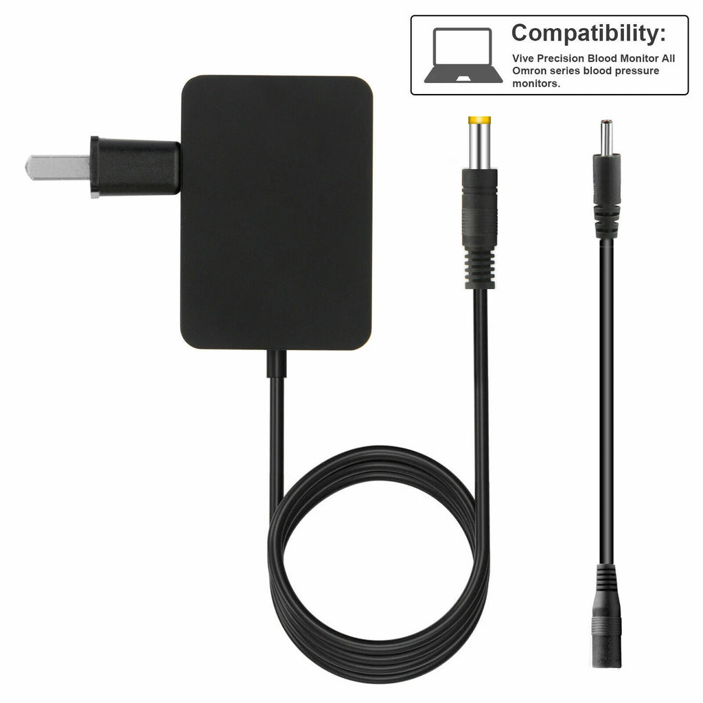 AC Adapter Charger Power Supply Cord for Vive Precision Blood Pressure Monitor