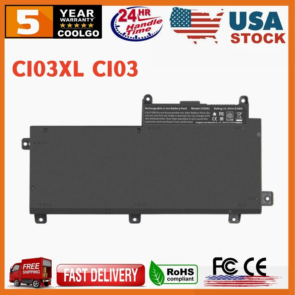 Lot 10 Battery CI03XL For HP ProBook 640 650 645 655 G2 G3 HSTNN-UB6Q 801554-001