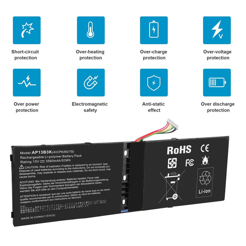 AP13B3K 4ICP6/60/78 Laptop Battery For Acer Aspire R7-571 R7-571G R7-572 R7-572G