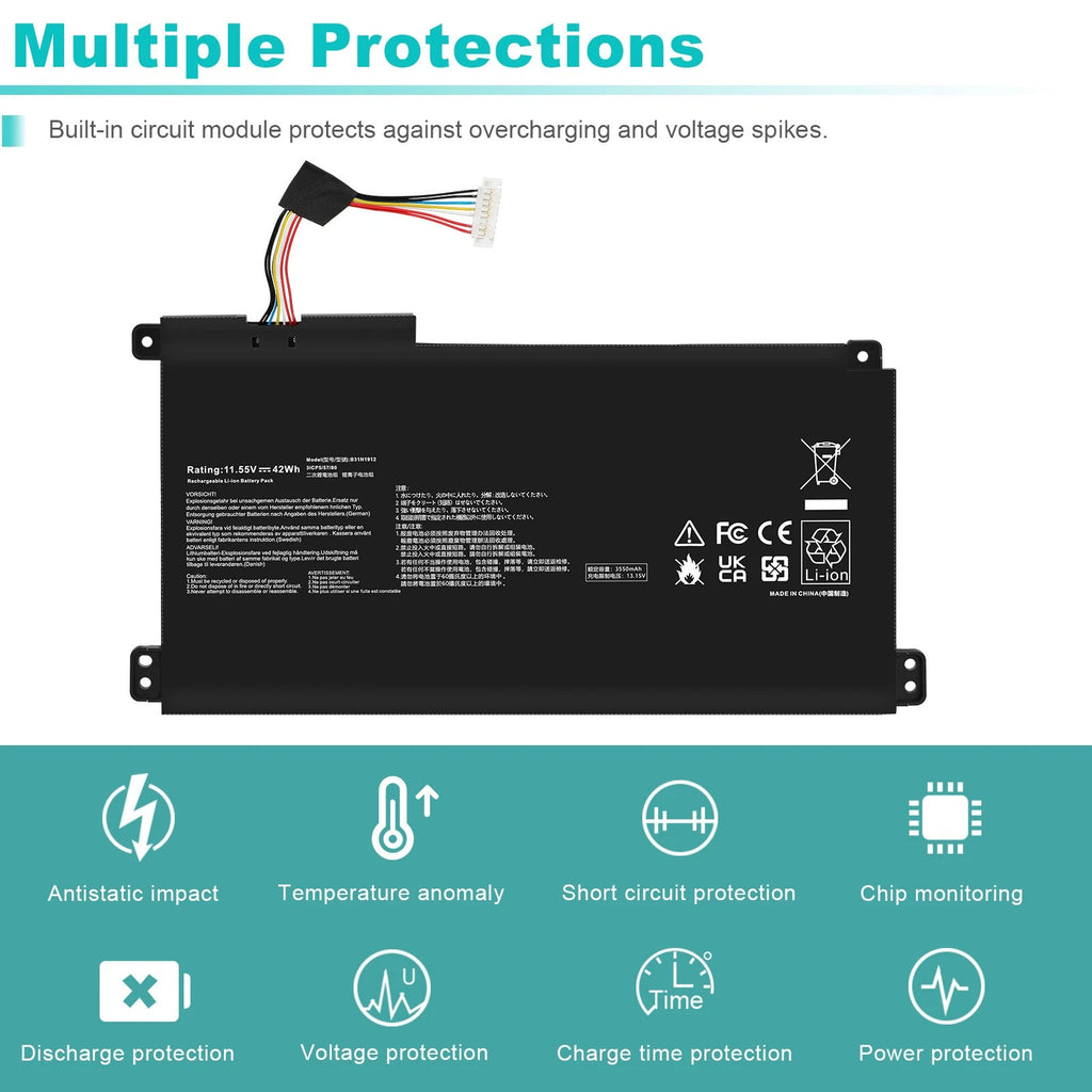 B31N1912 Battery for Asus VivoBook 14 E410MA L410MA E410KA E510MA 0B200-03680000