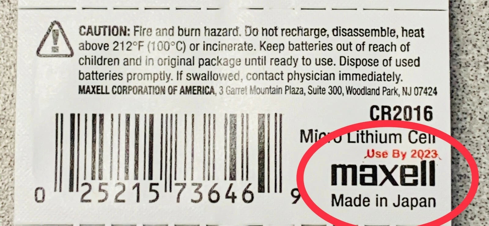 Lot 1 x Genuine Maxell CR2016 CR 20216 3V LITHIUM BATTERY Made in Japan BR2016