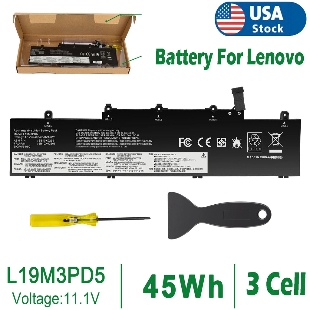?L19M3PD5 BATTERY FOR LENOVO ThinkPad E14 E15 2nd 3rd 4th Gen L19L3PD5 L19C3PD5