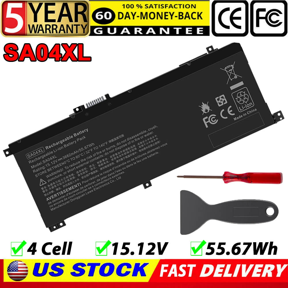 SA04XL Laptop Battery For HP ENVY X360 15-DR 15-ds0xxx L43248-AC2 55.67Wh 15.12V