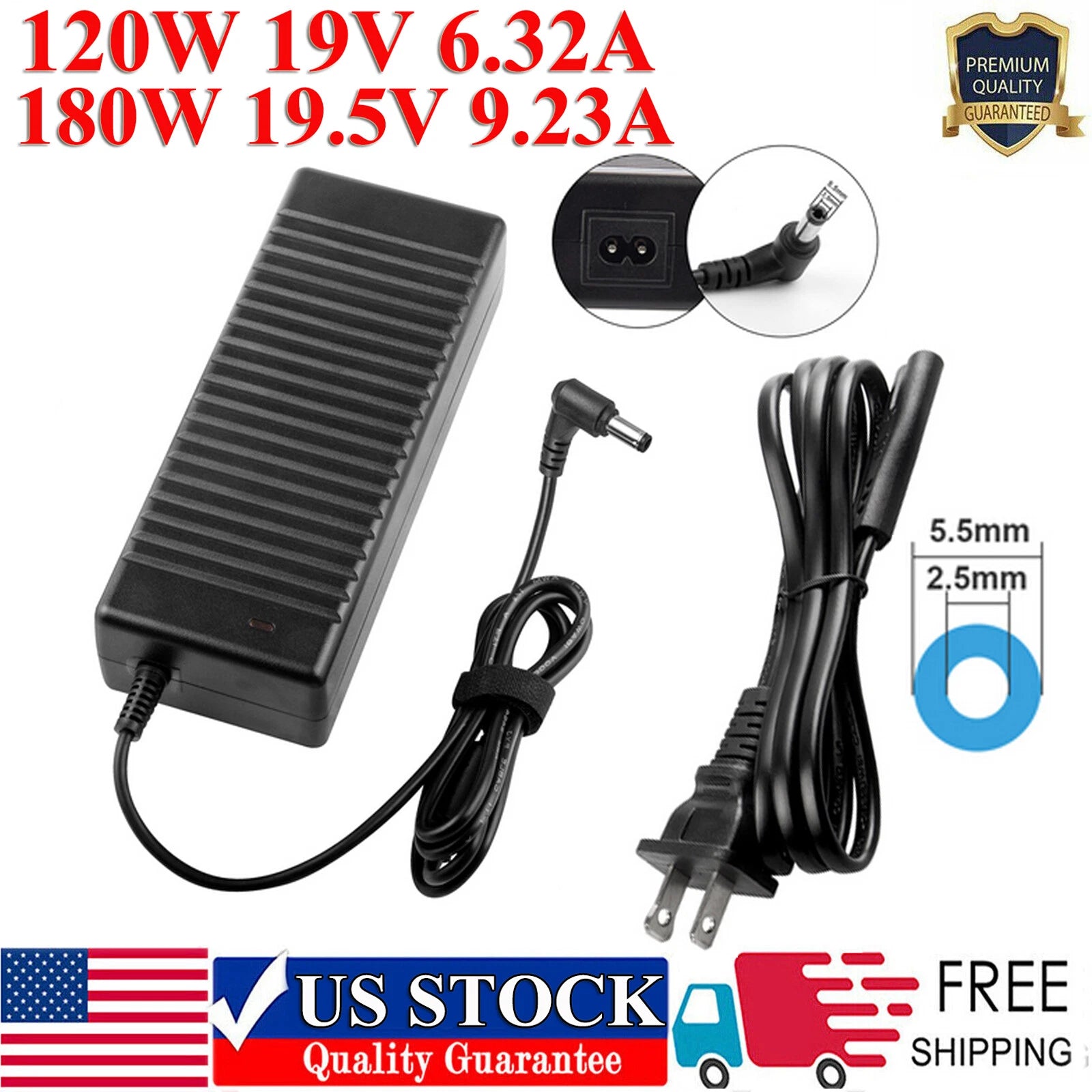 120W/180W Charger Adapter for MSI Asus ROG G550JK N550JV PA-1121-28 ADP-120RH B
