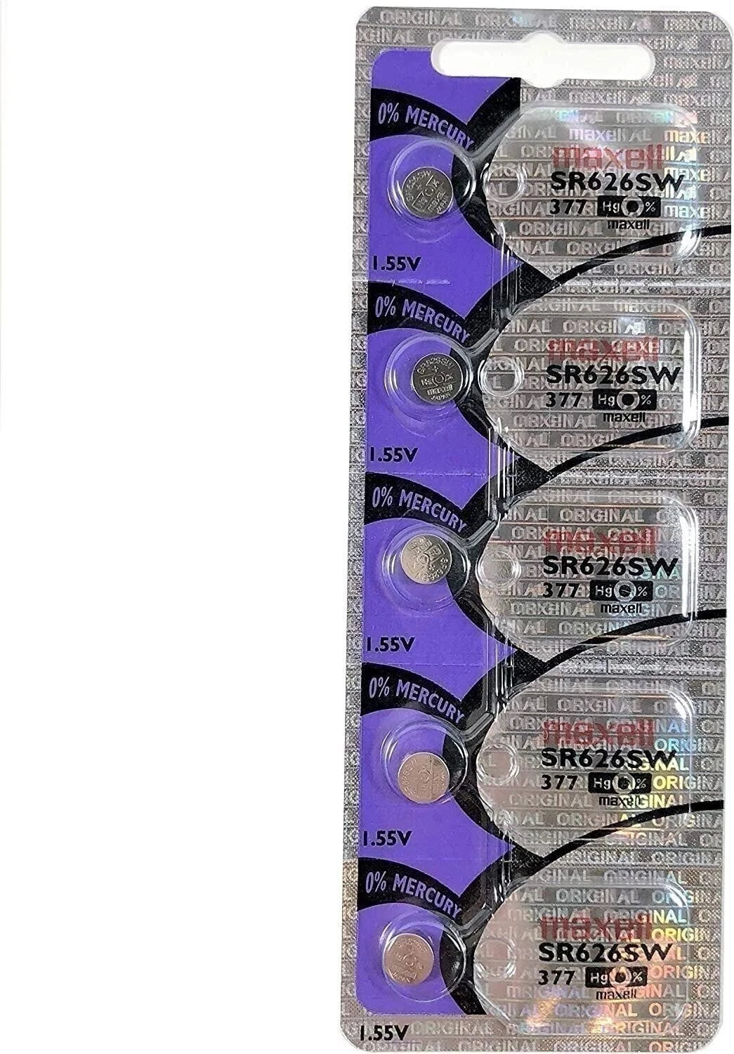 5 Watch Batteries 377 Maxell SR626SW
