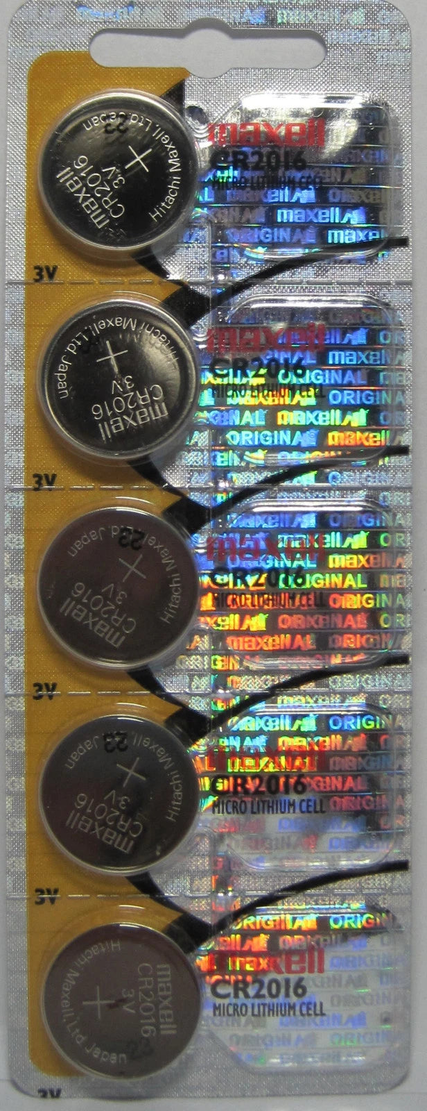 Maxell Lithium 3V Batteries Size CR2016 (Pack of 10)