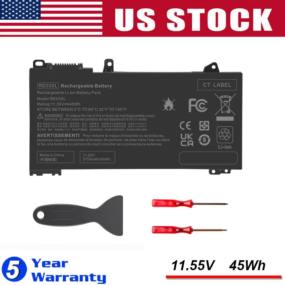 RE03XL Battery for HP ProBook 430 440 445 450 455R G6 HSTNN-UB7R DB9A 45Wh