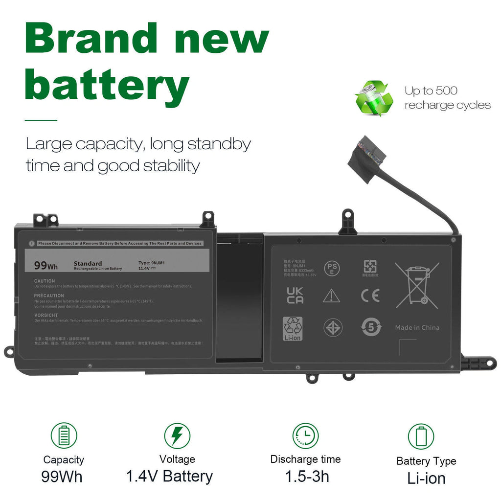 9NJM1 Battery for Dell Alienware 15 17 R3 R4 09NJM1 HF250 MG2YH 0546FF P31E001